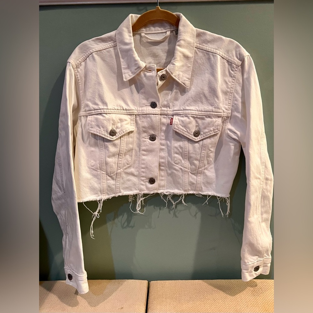 denim jacket white Levis